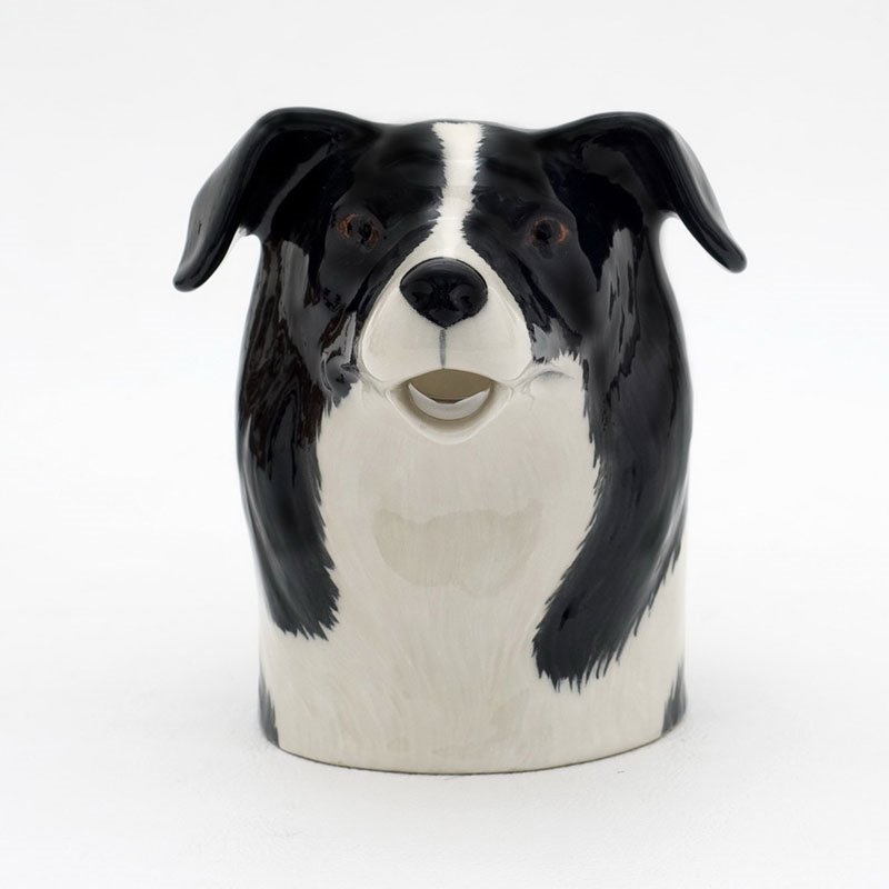 Border Collie Medium Water Jug, H10.5cm, Black/White-1