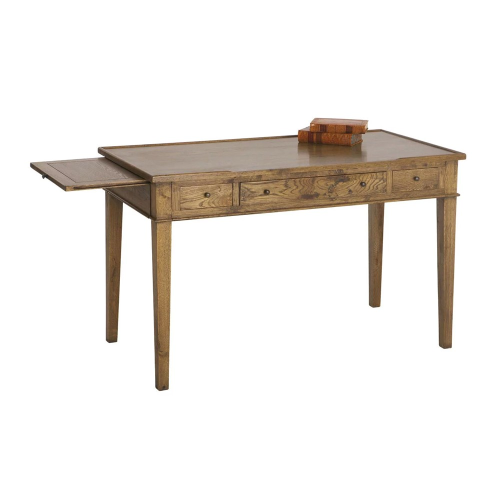 Chinon Desk, L125 x W64 x H79cm, Antique Oak-2