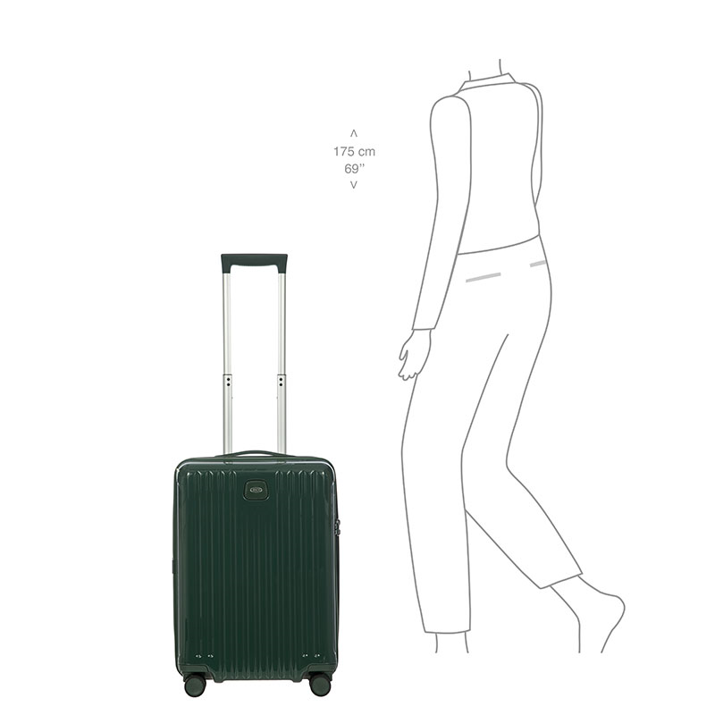 Positano Carry-on Suitcase, H55 x L38 x W23cm, Emerald-8