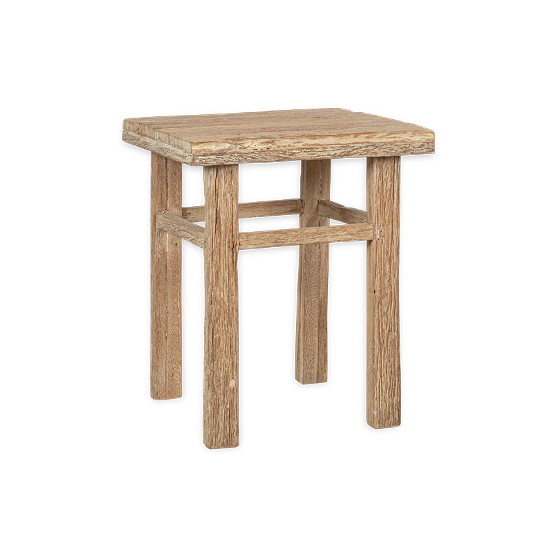 Ibo Reclaimed Wood Side Table, Natural-5