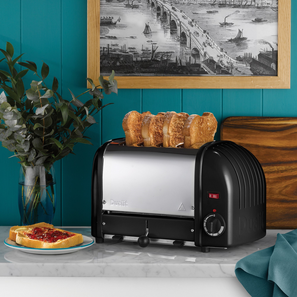 Classic Vario 4 Slot Toaster, Black-1