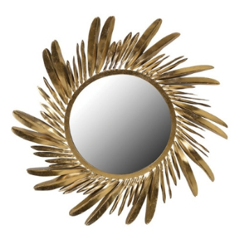 Mirror, Feather, Gold, 75cm-0