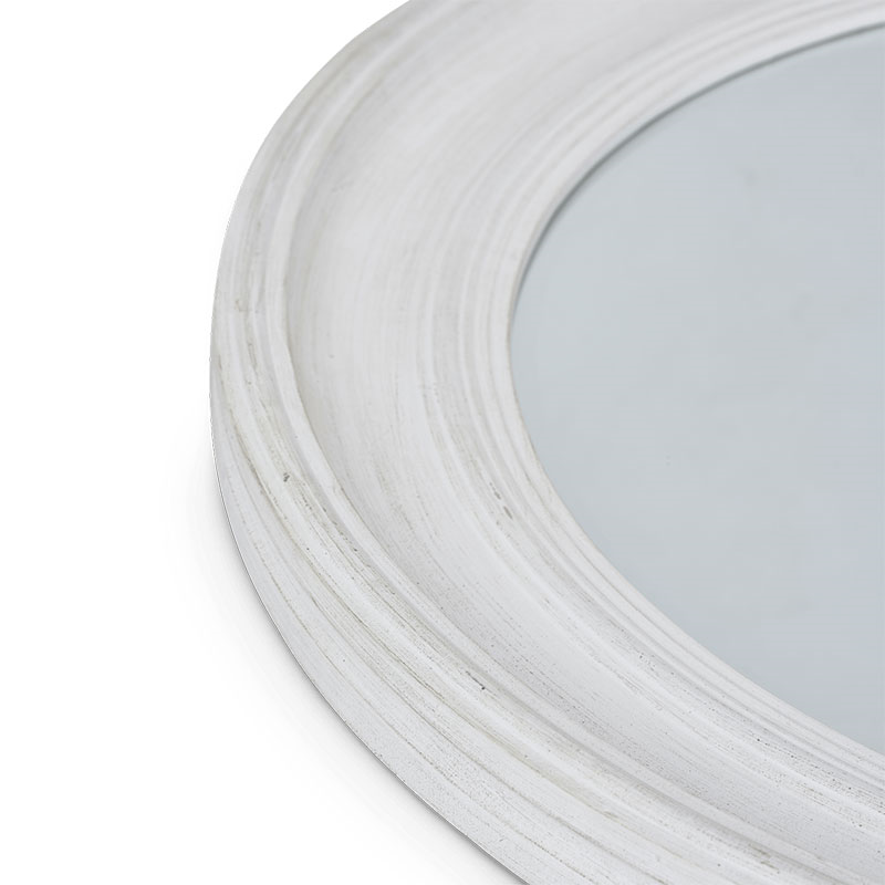 Buckingham Round Mirror, D100cm, Off White-1