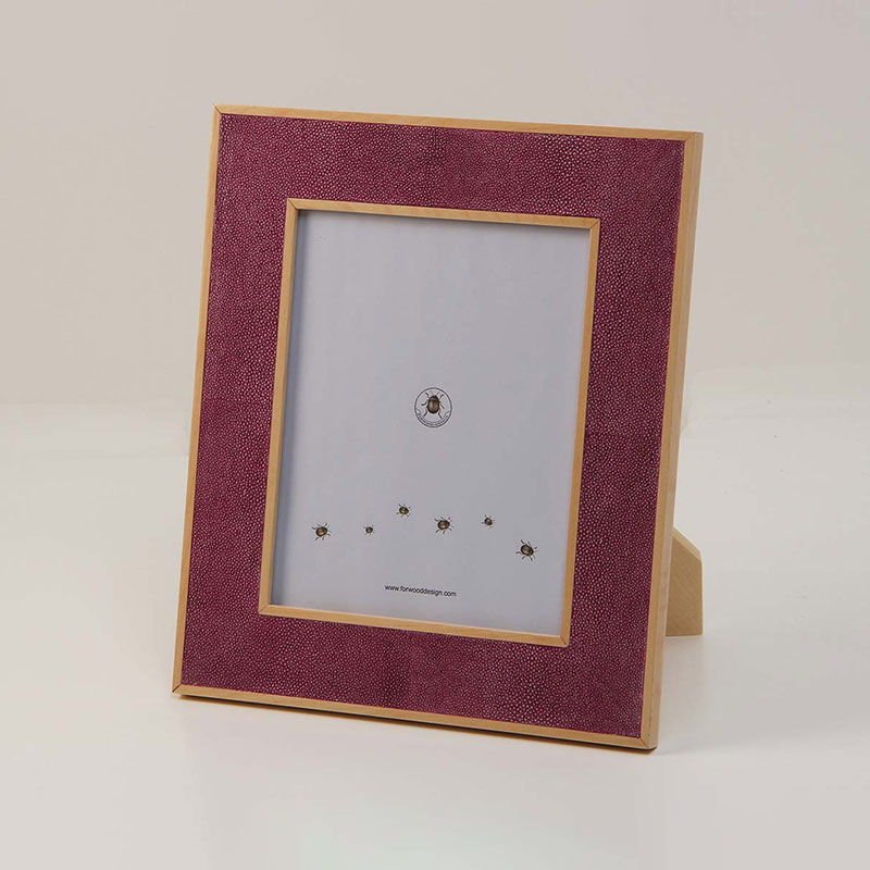 Classic Photo  Frame, 10 x 8", Pink Shagreen-0