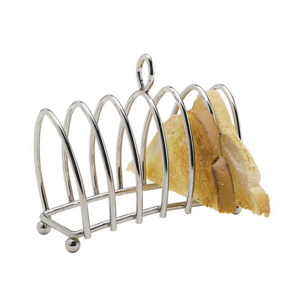 Six slice toast rack, 12.5 x 6.5 x 10cm, Chrome Plated-0