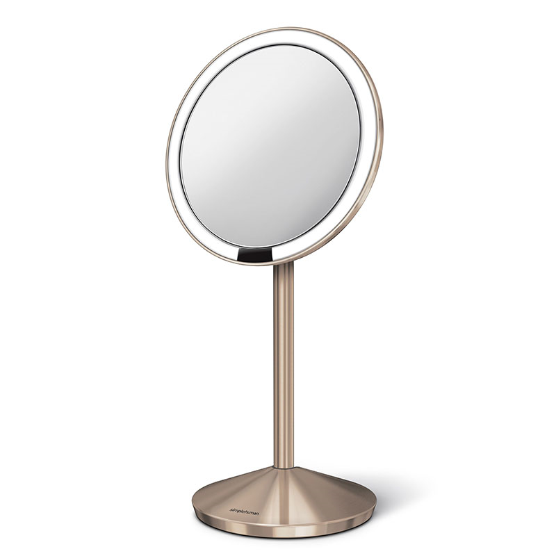 Sensor Mirror Fold, D12cm, Rose Gold Stainless Steel-2