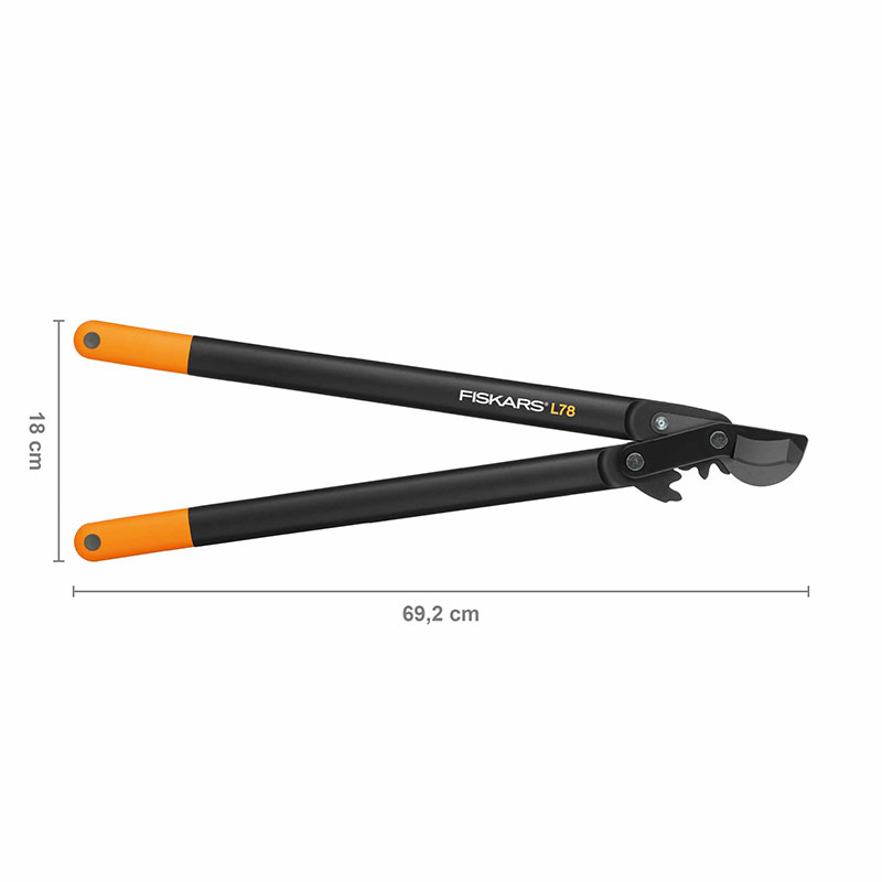 PowerGear Hook Head Bypass Lopper, L75 x W22.5cm, Black and Orange-2