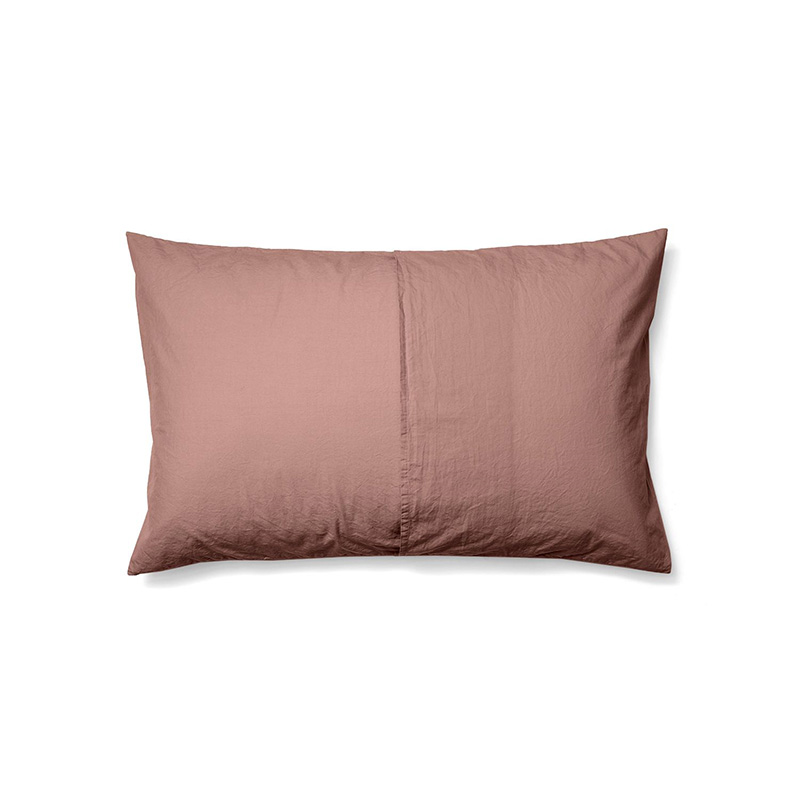 Relaxed Cotton Pair of Standard Pillowcases, Rust-3