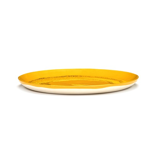 Ottolenghi Set of 2 large plates, D27, Yellow And Black-1