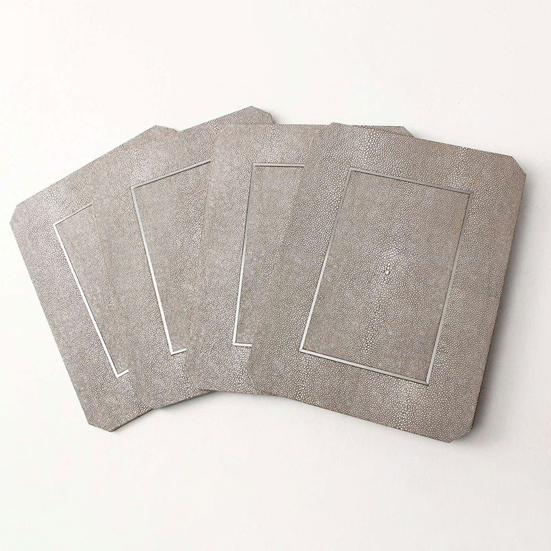 Otis Set of 4 Placemats, 20 x 30cm, Barley Shagreen-0