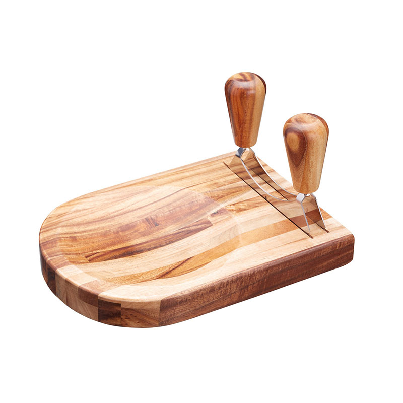 Natural Elements Mezzaluna set, 25 x 18cm, Acacia Wood-1