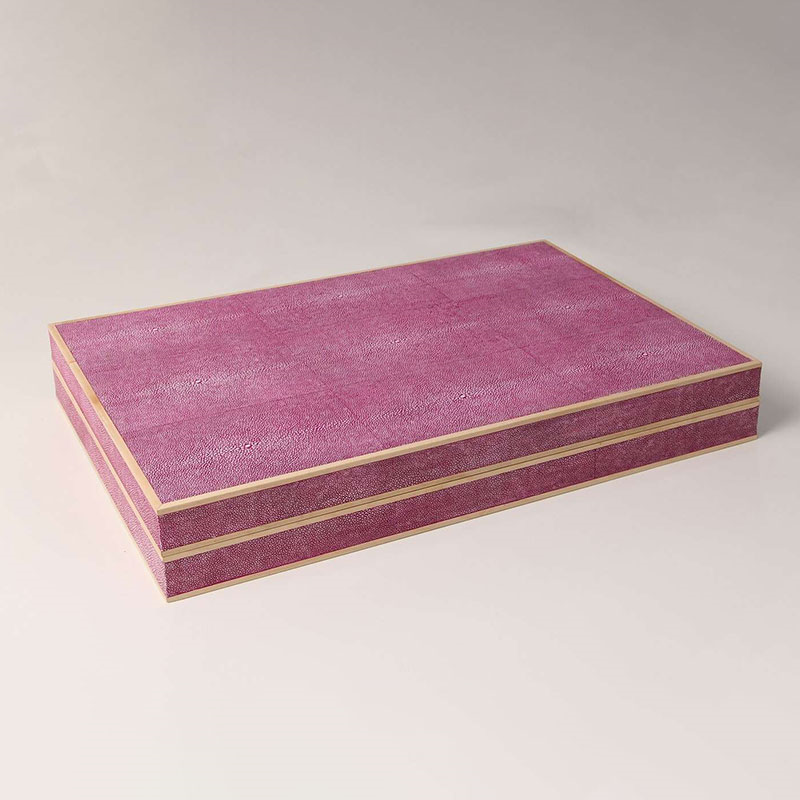 Backgammon Board, 54 x 34cm, Pink Shagreen-2