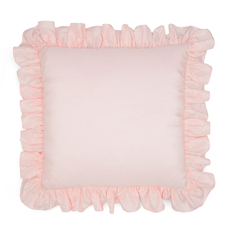 Lohini Ruffle Cushion, 42cm x 42cm, Salt pink-1