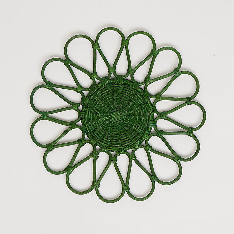 Gaia Set of 4 Placemats, D33cm, Green-0