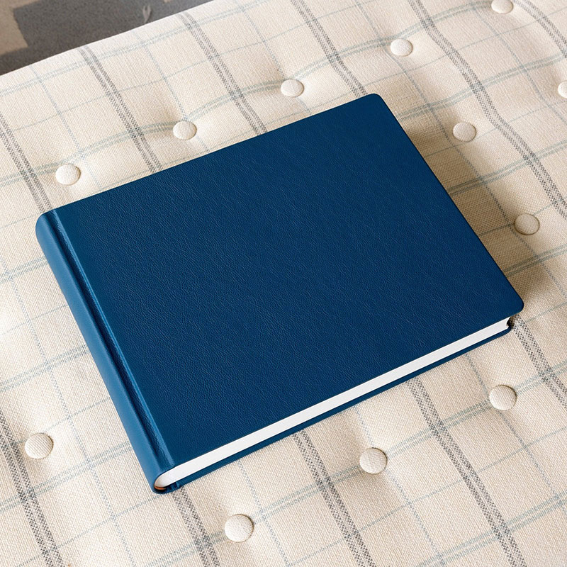 Luxury Leather Landscape Photo Album, 30.5 x 39cm, Marine Blue-0