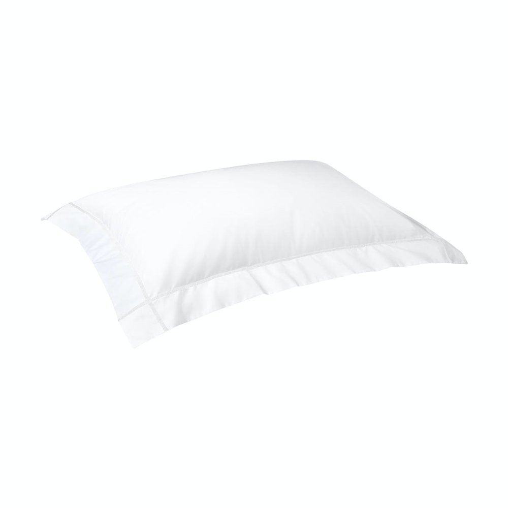 Athena - 500 Thread Count Cotton Percale Standard Pillowcase, 50 x 75cm, Blanc-0