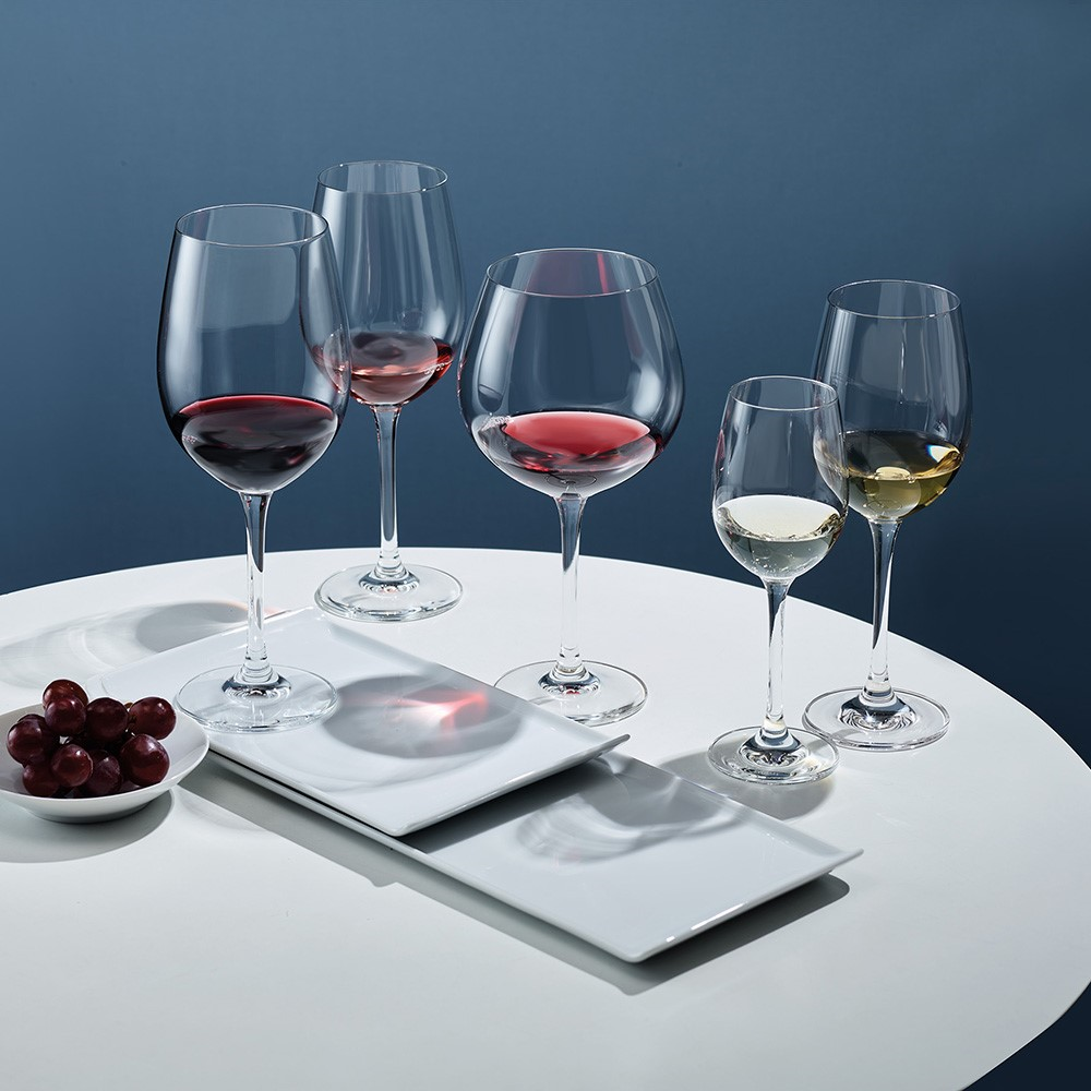 Classico Set of 6 Burgundy Wine Glasses, 409ml, Clear-1