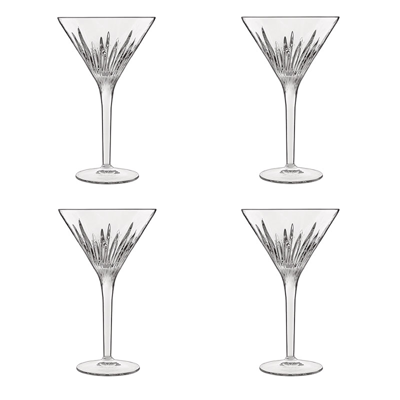 Mixology Set of 4 Martini Glasses, 215ml, Clear-1