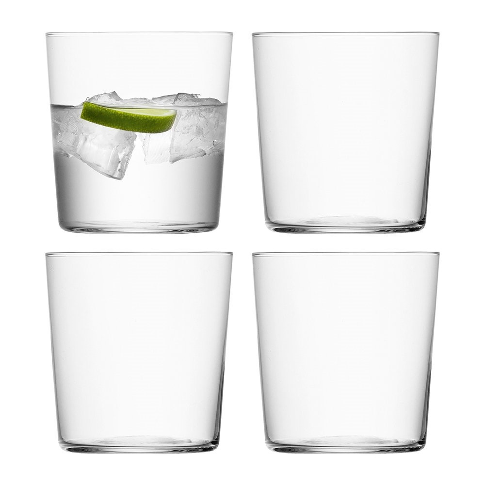 Tumbler, Gio, Clear, 390ml, Set of 4-0