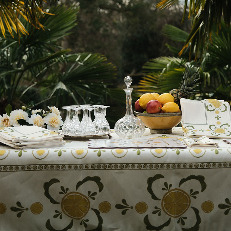 Bell Hutley Tablecloth, 138 x 260cm, Lemon-0