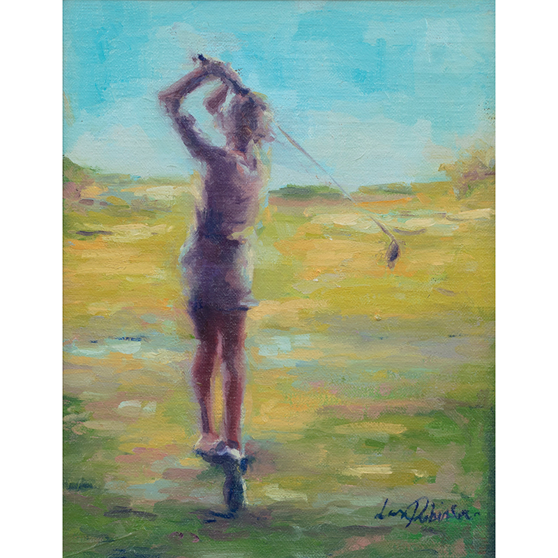 What A Swing Framed Oil Painting on Canvas Board, 43 x 38cm, Multi-1