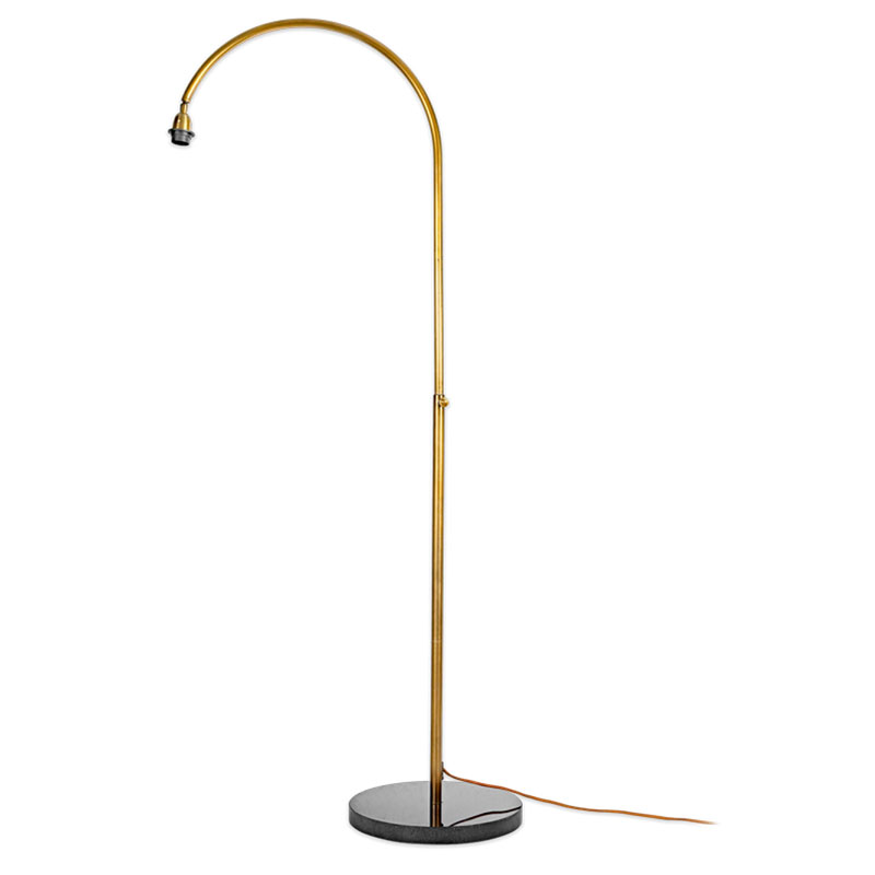 Cachi Arch Marble Floor Lamp, H177.5cm, Antique Brass-1