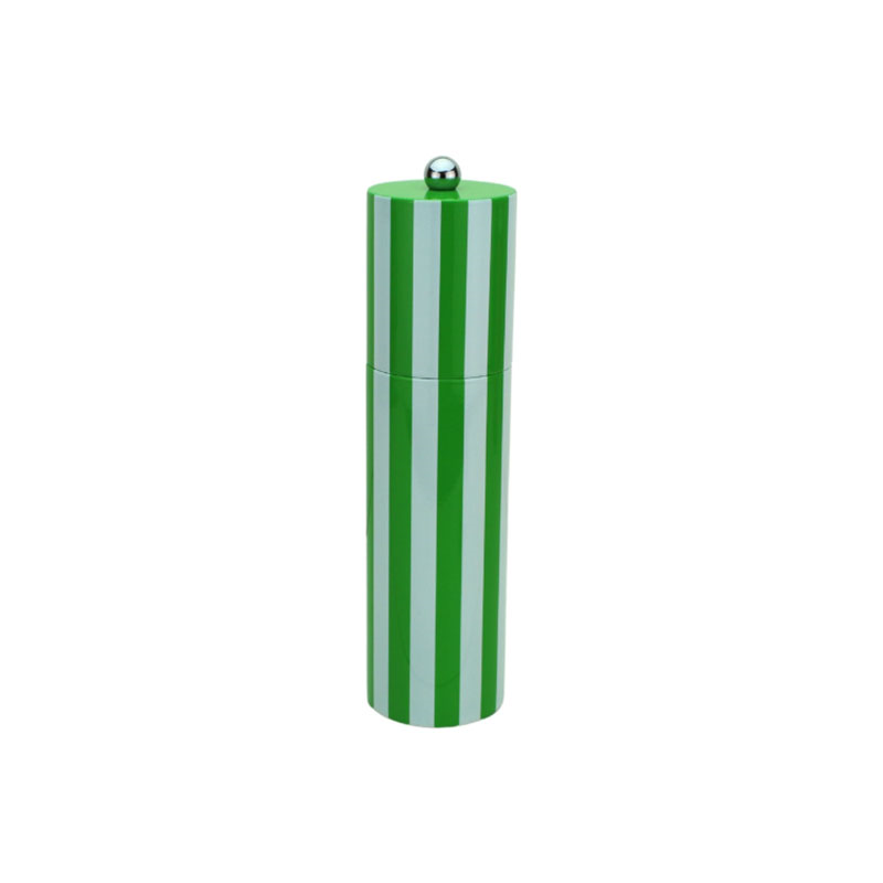 Striped Salt & Pepper Mill, H24cm, Green-0