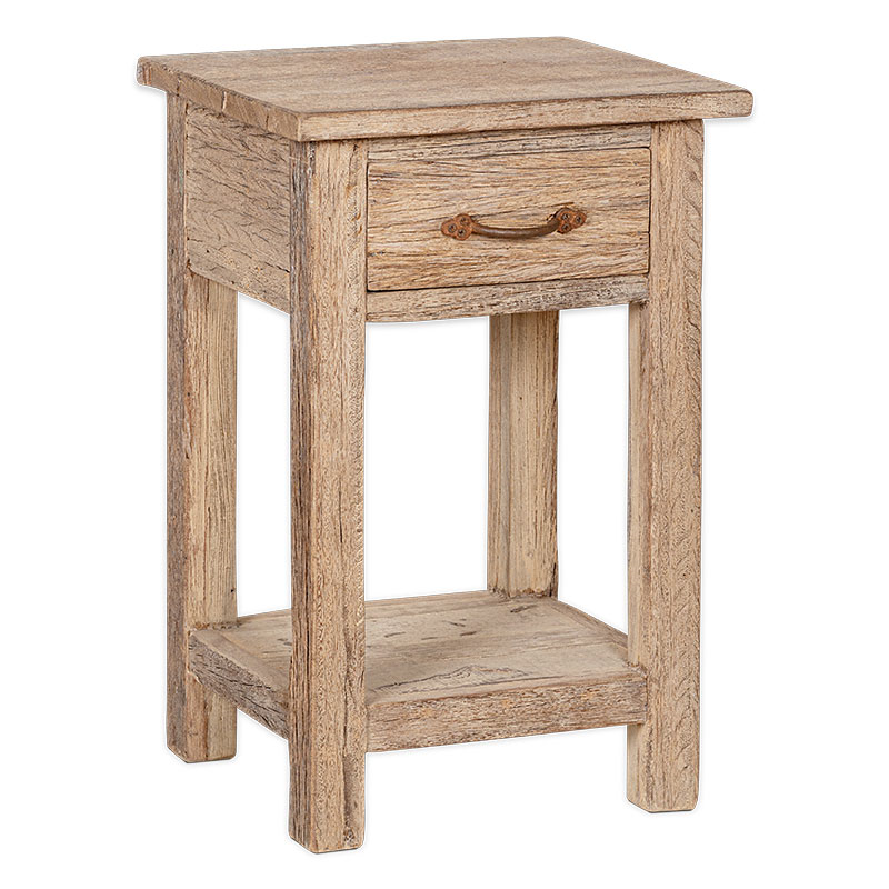 Ibo Reclaimed Wood Bedside Table, Natural-2