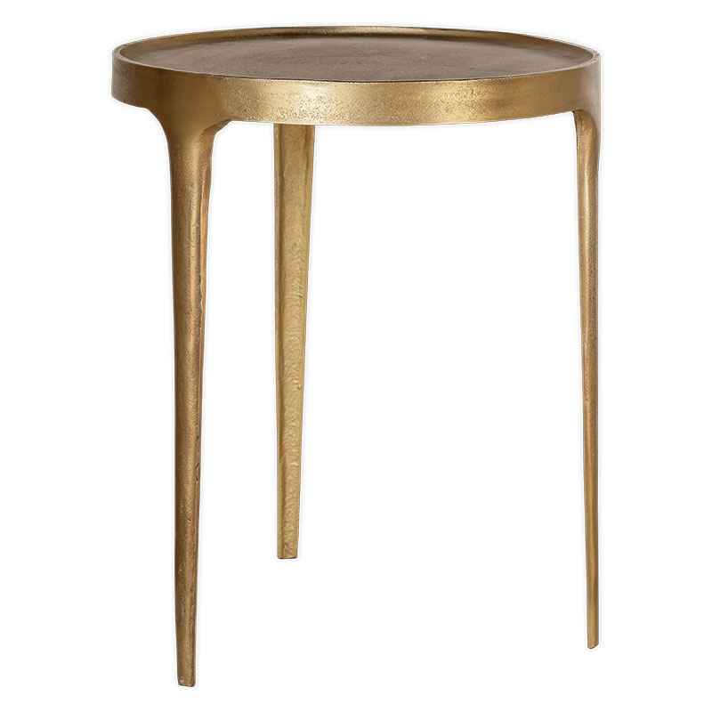 Rohia Cast Metal Table, Brass-1