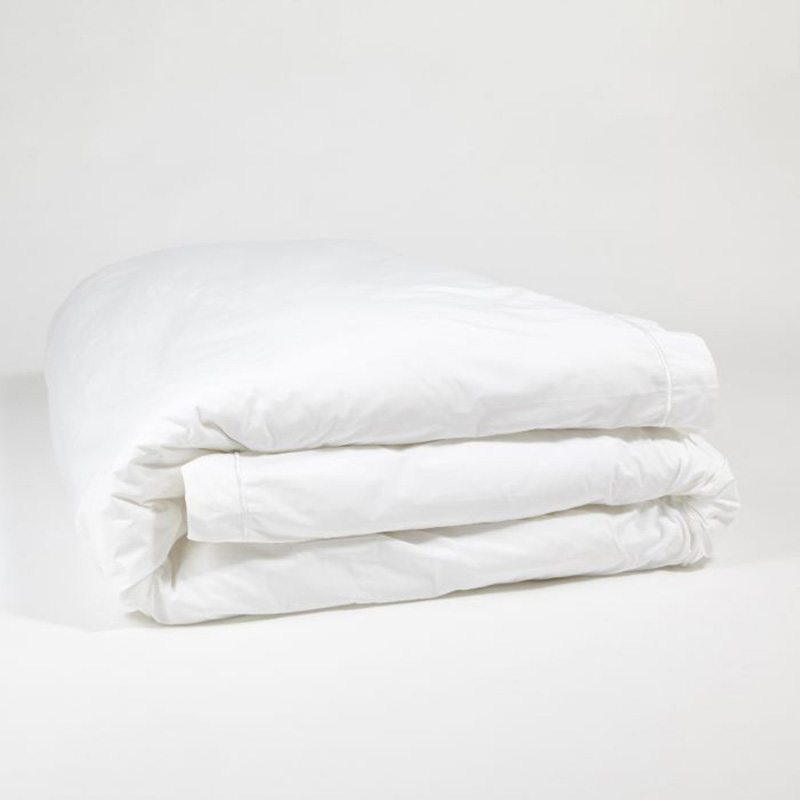 The Simple with Single Row Cord 300 Thread Count Embroidered Duvet Cover, Double, White-1