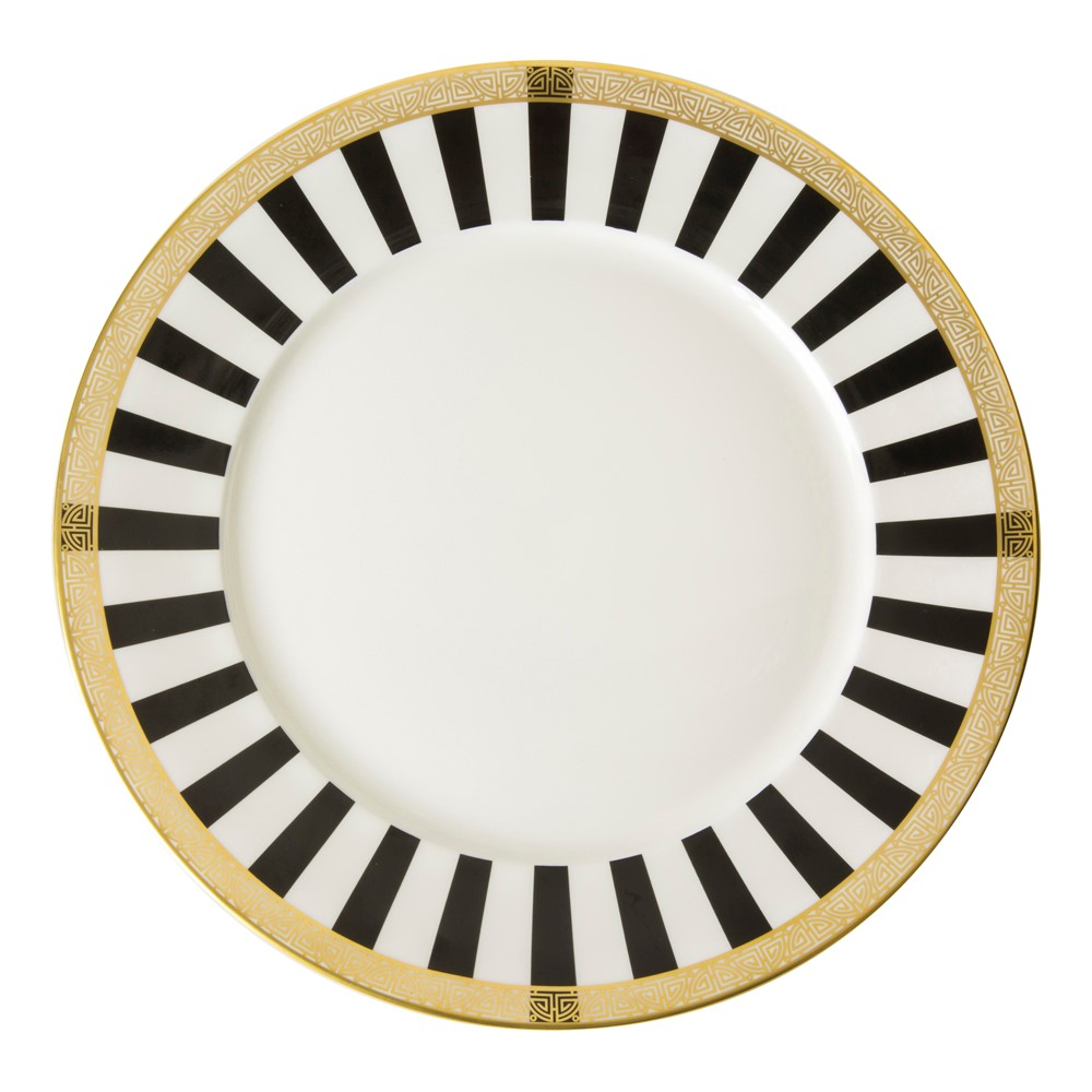 Satori Black Plate, 27cm, Black/White/Gold-0