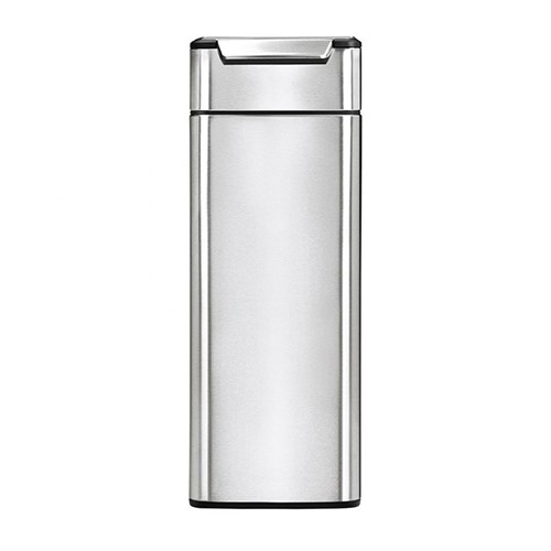 Slim touch bar bin, H71cm - 40 litre, Brushed Stainless Steel-0