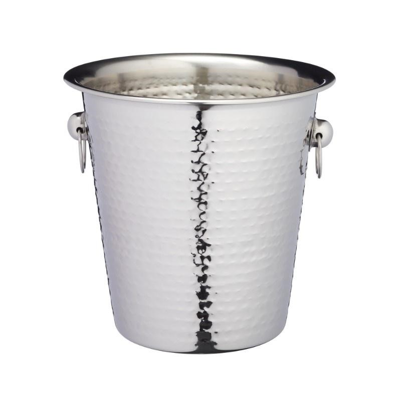 Luxury Wine/Champagne Cooler Bucket, Hammered Metal-1