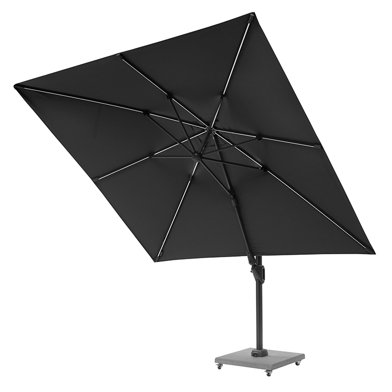 Glow Challenger T2 Sqaure Parasol, 3m, Anthracite-3