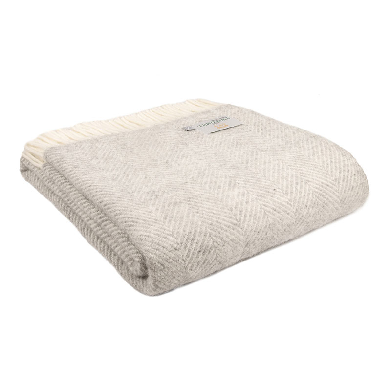 Fishbone Throw, 150 x 183cm, Silver Grey-0