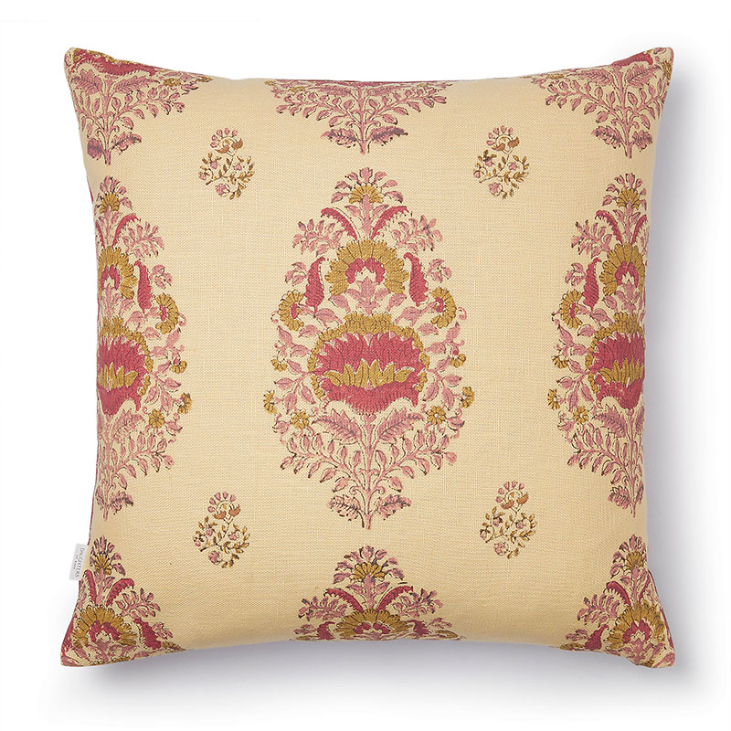 Leena Linen Cushion, 50cm x 50cm, Burgundy-1