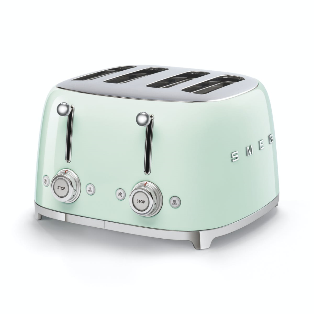 50's Retro 4 Slot Toaster, Pastel Green-0