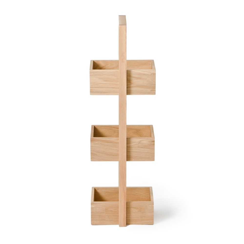 Mezza 3 tier caddy, H84 x W22 x D26cm, Oak-0