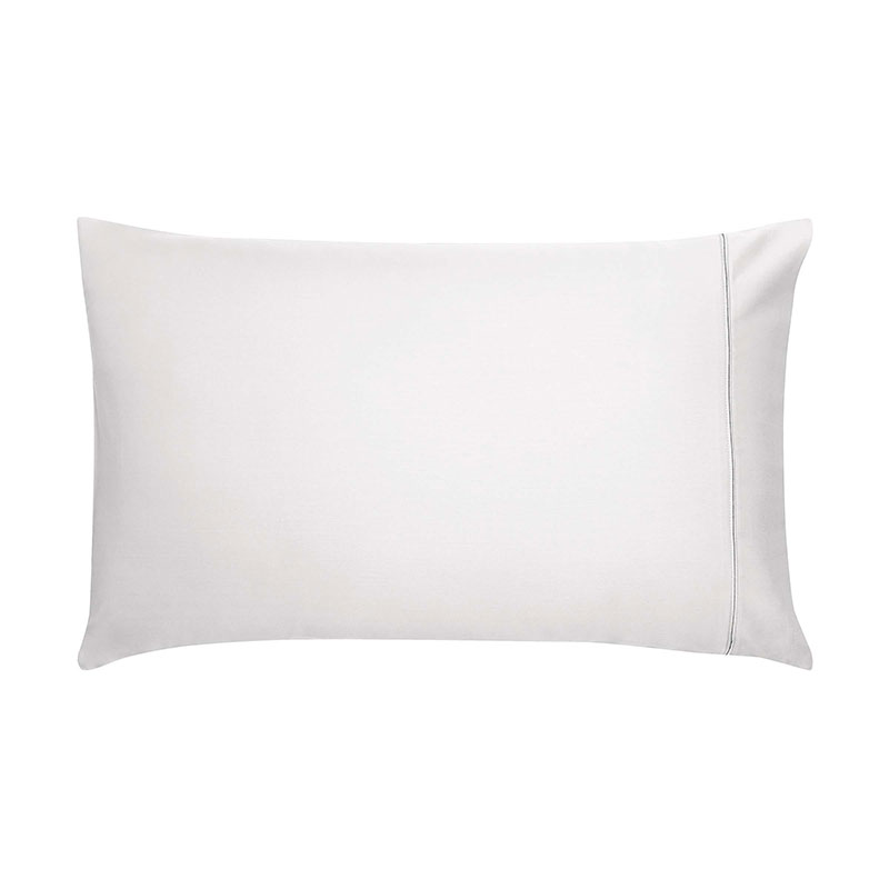 Bob Plain Dye Pillow Case Standard, Silver-0