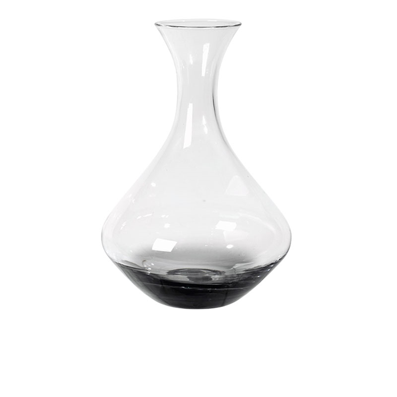 Mouth Blown Decanter, H25cm, Smoke-0