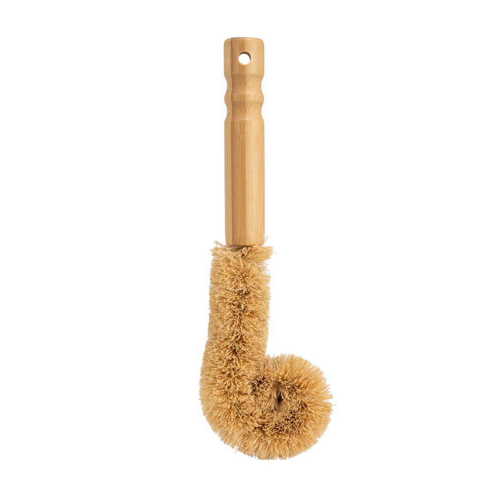 Bamboo & Coconut Fibre Bottle Brush, Bamboo-0