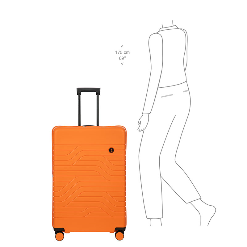 Ulisse Expandable Suitcase, H79 x L53 x W31cm, Orange-9