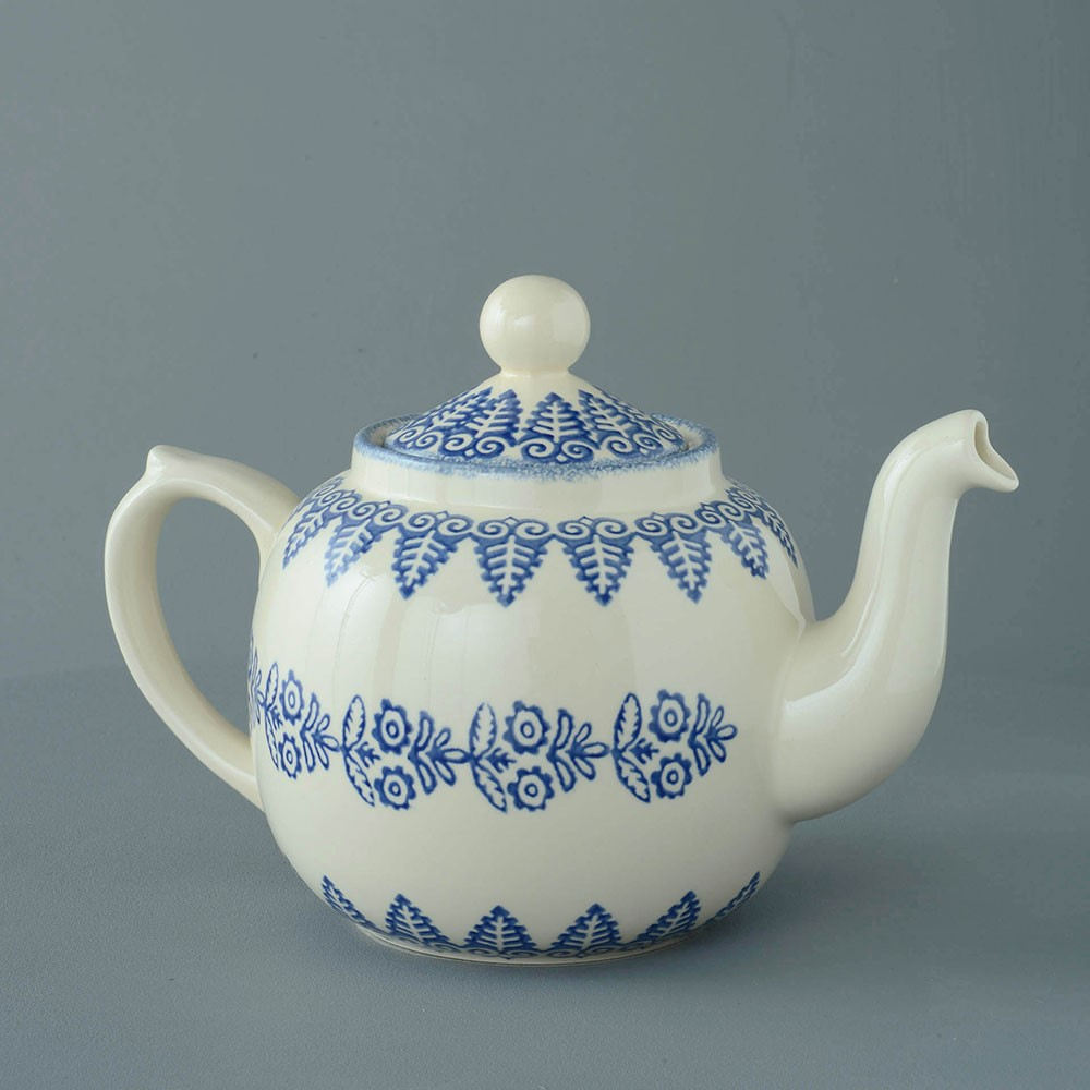 Lacey Blue Teapot, 750ml-0