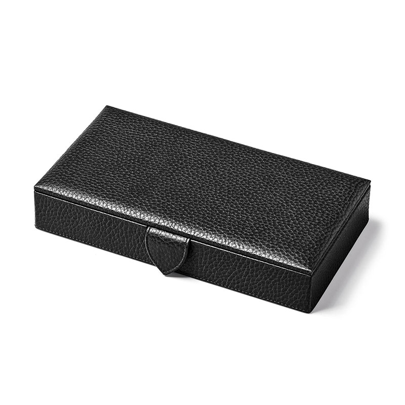 Cufflink Box, L11.5 x W21.5cm, Black Pebble-1