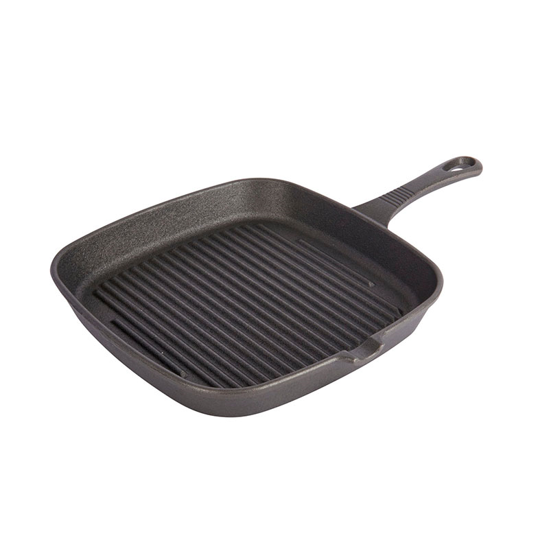 Square grill pan, 23cm, cast iron-4