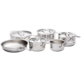 Saucepan Set, Tri-Ply, Stainless Steel, Set Of 6-0