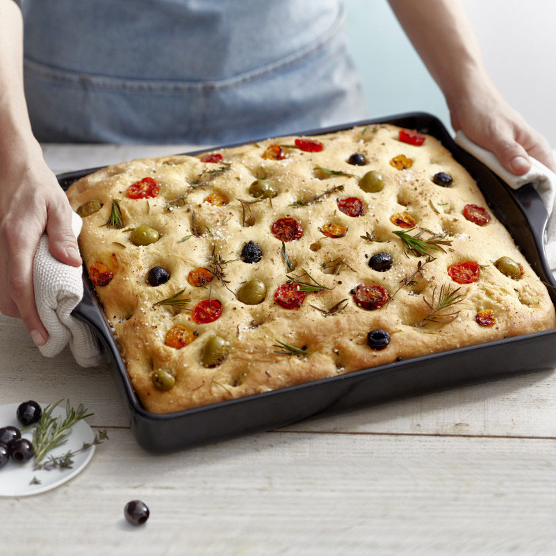 Focaccia Roasting Tray, Charcoal-3