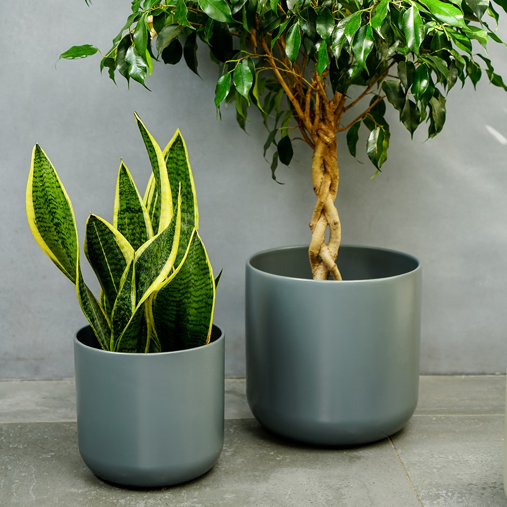 Lisbon Planter, H23.7 x W24 x D24cm, Charcoal-1