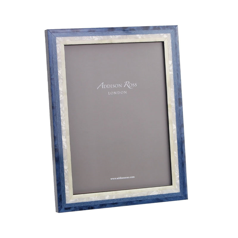 Studio Photograph frame, 4 x 6", blue mother of pearl marquetry-0