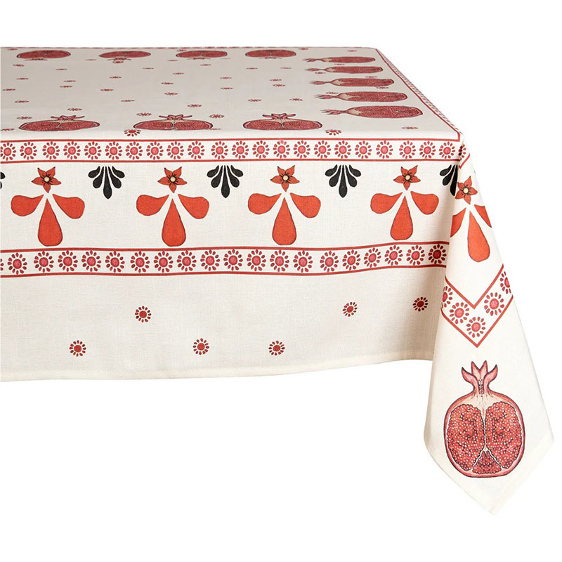 Bell Hutley Tablecloth, 138cm x 260cm, Pomegranate-1